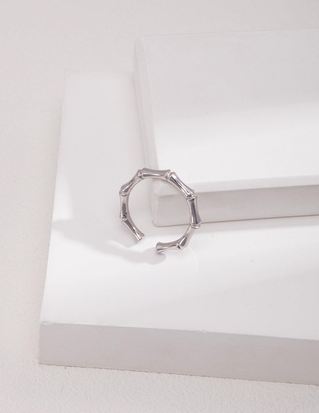 Bamboo Knot Sterling Silver Ring - Gembea Jewelry