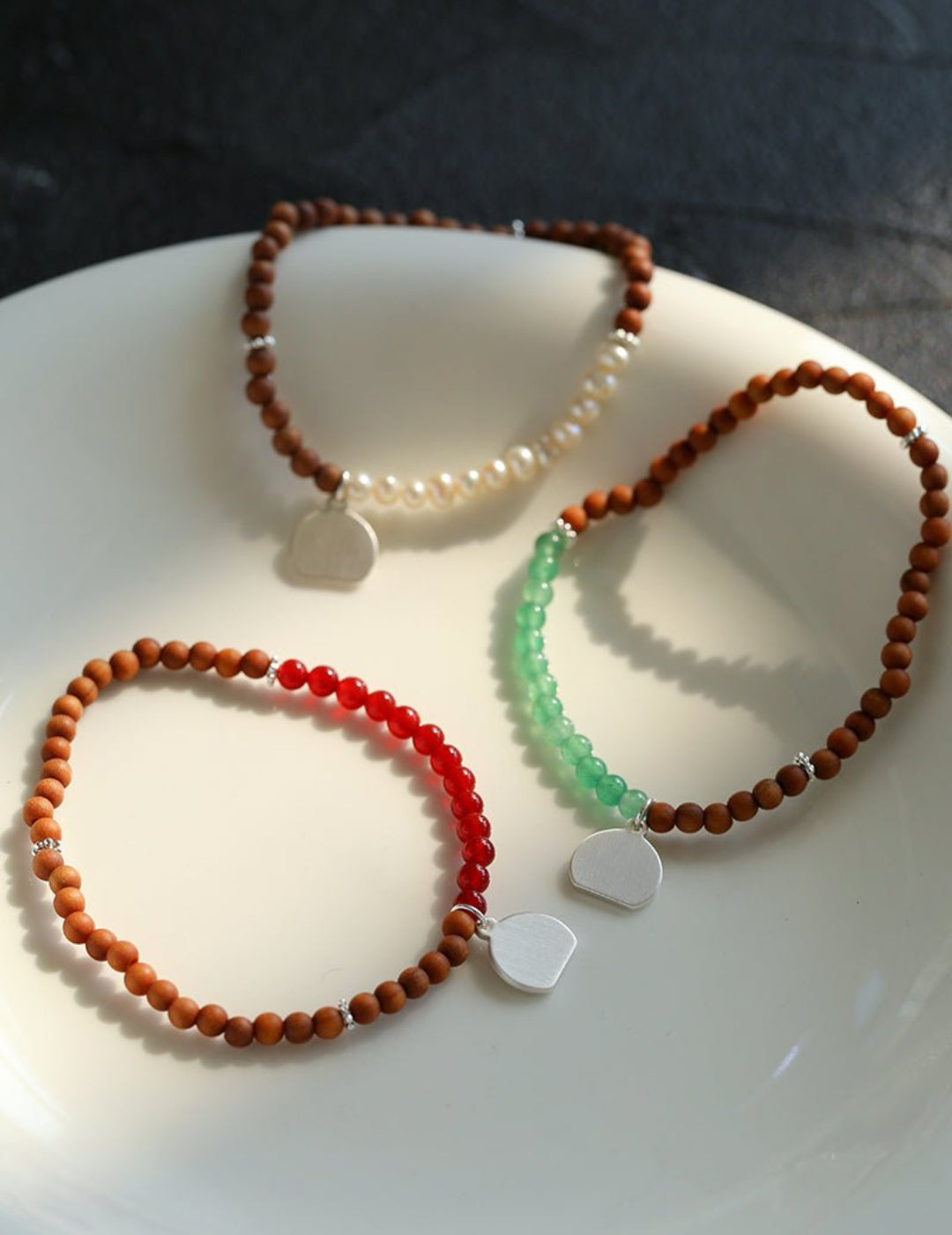 Barbie Sandalwood Pearl Stretch Bracelet gembea jewelry