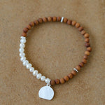 Barbie Sandalwood Pearl Stretch Bracelet gembea jewelry