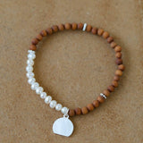 Barbie Sandalwood Pearl Stretch Bracelet gembea jewelry