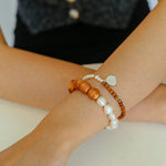 Barbie Sandalwood Pearl Stretch Bracelet gembea jewelry