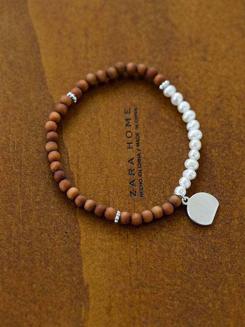 Barbie Sandalwood Pearl Stretch Bracelet gembea jewelry