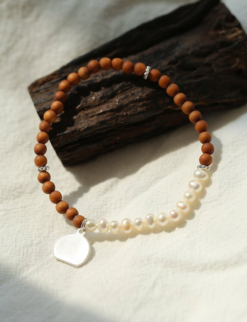 Barbie Sandalwood Pearl Stretch Bracelet gembea jewelry