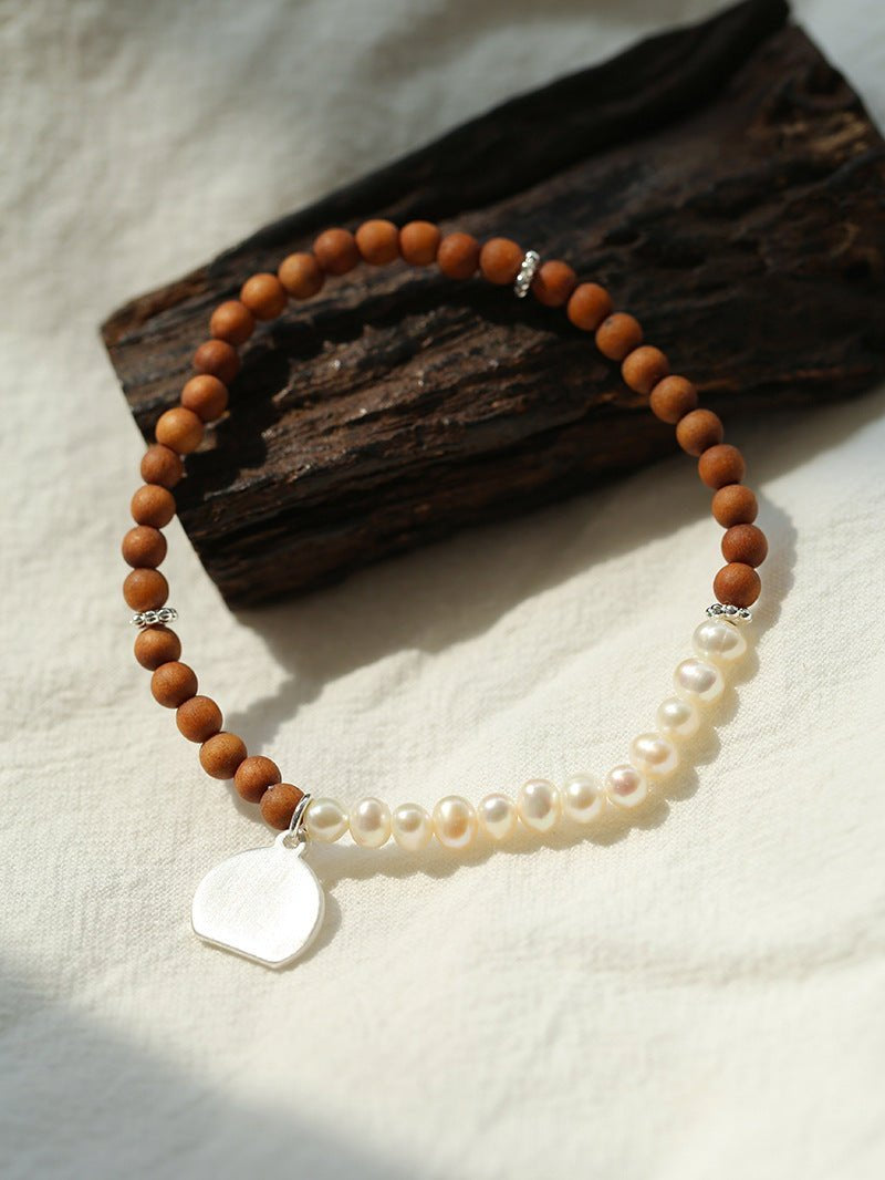 Barbie Sandalwood Pearl Stretch Bracelet gembea jewelry