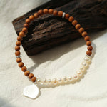 Barbie Sandalwood Pearl Stretch Bracelet gembea jewelry