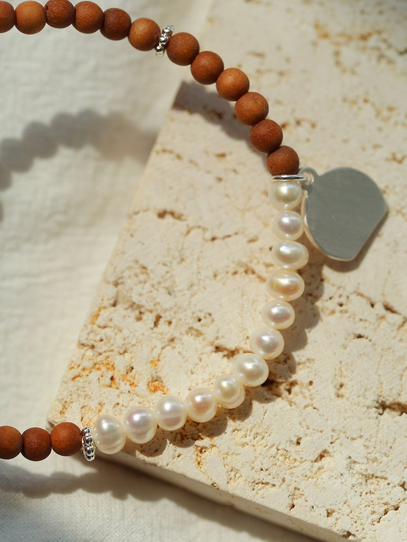 Barbie Sandalwood Pearl Stretch Bracelet gembea jewelry
