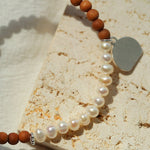 Barbie Sandalwood Pearl Stretch Bracelet gembea jewelry