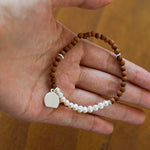 Barbie Sandalwood Pearl Stretch Bracelet gembea jewelry