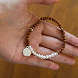 Barbie Sandalwood Pearl Stretch Bracelet gembea jewelry