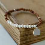 Barbie Sandalwood Pearl Stretch Bracelet gembea jewelry