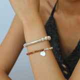 Barbie Sandalwood Pearl Stretch Bracelet gembea jewelry