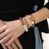 Barbie Sandalwood Pearl Stretch Bracelet gembea jewelry