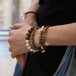 Barbie Sandalwood Pearl Stretch Bracelet gembea jewelry