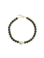 Baroque Pearl African Turquoise Beaded Necklace