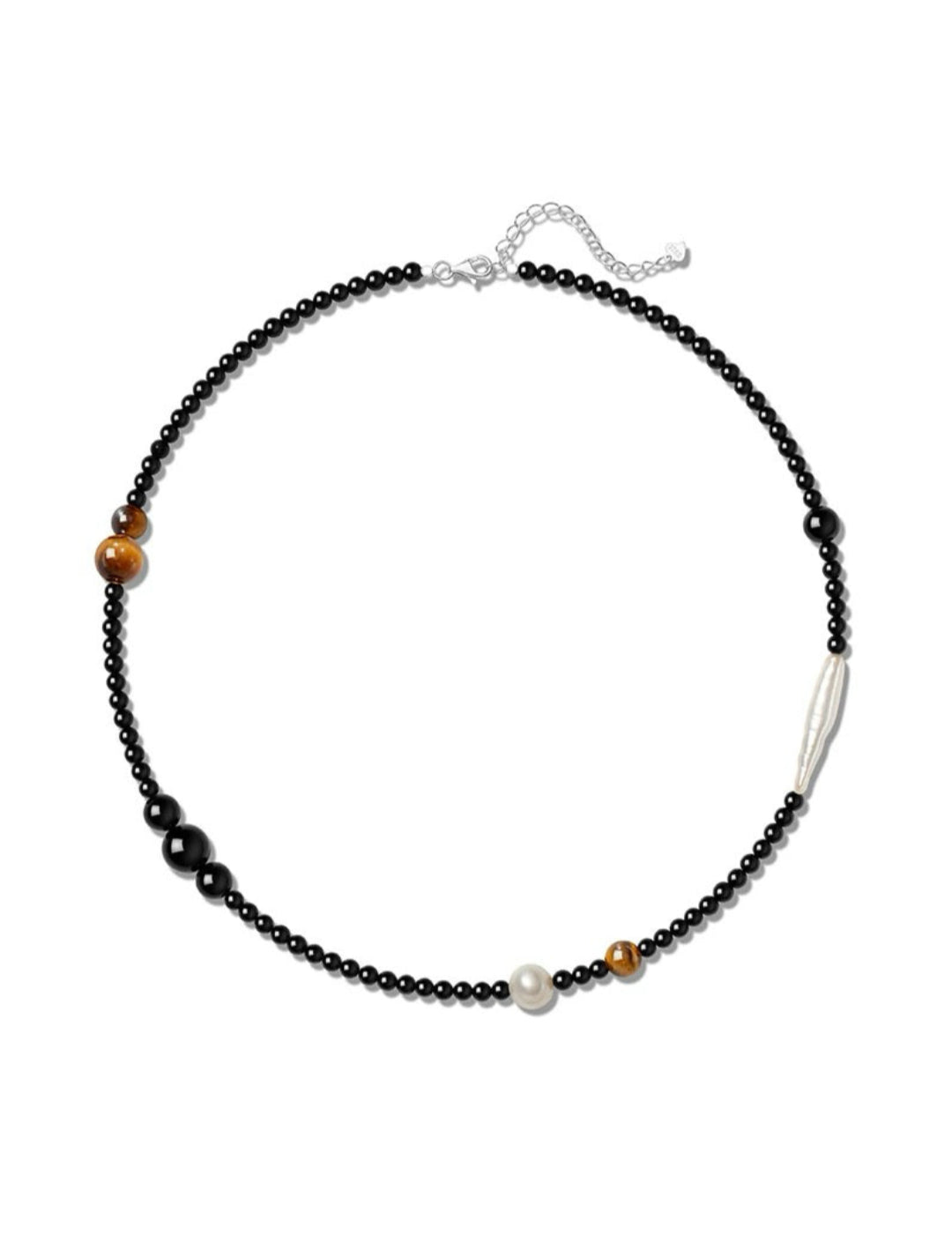 Baroque Pearl Black Agate Necklace gembea jewelry