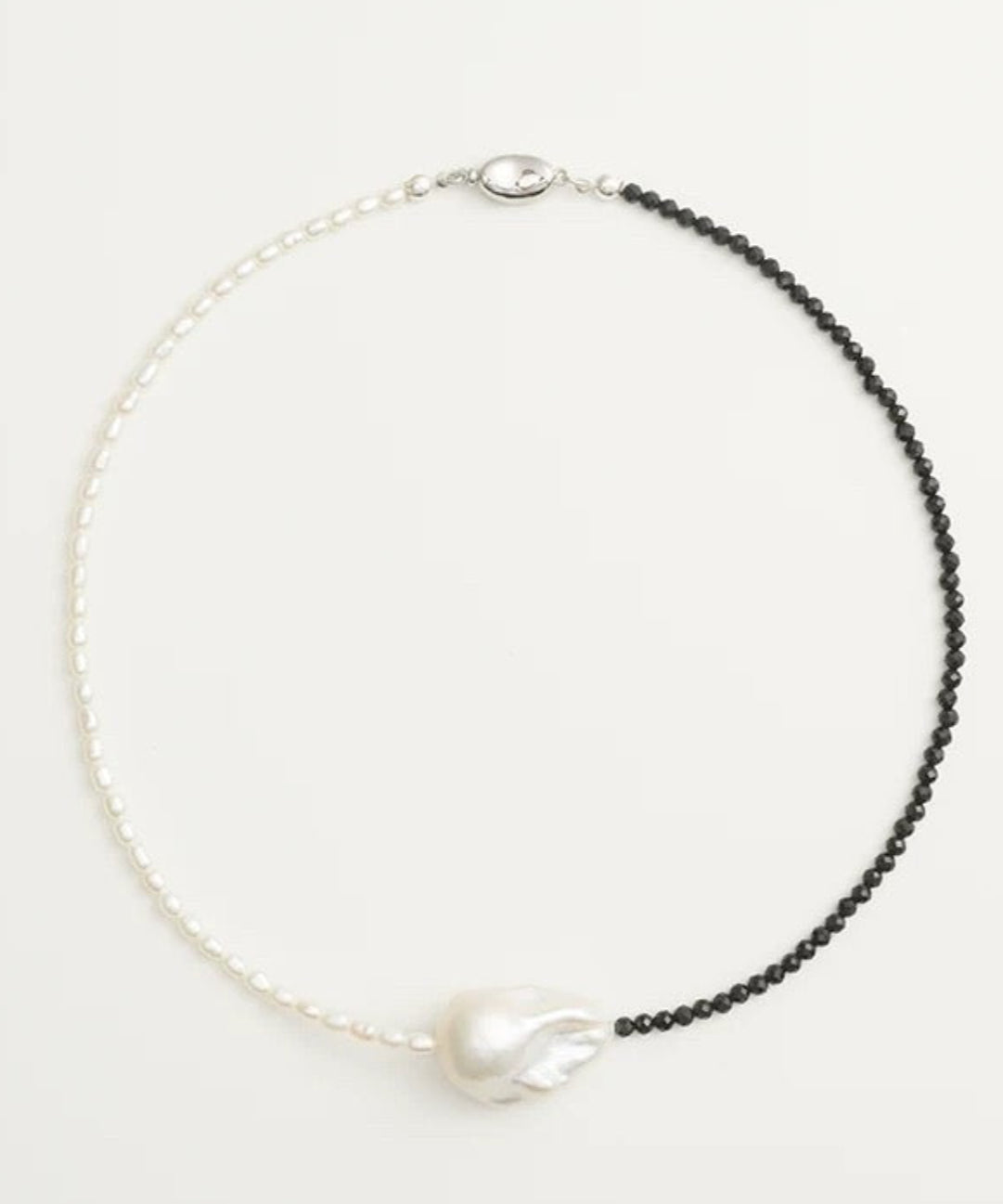 Baroque Pearl Black Spinel Necklace gembea jewelry
