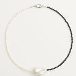 Baroque Pearl Black Spinel Necklace gembea jewelry