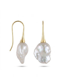 Baroque Pearl Drop Ear Hook Earrings gembea jewelry