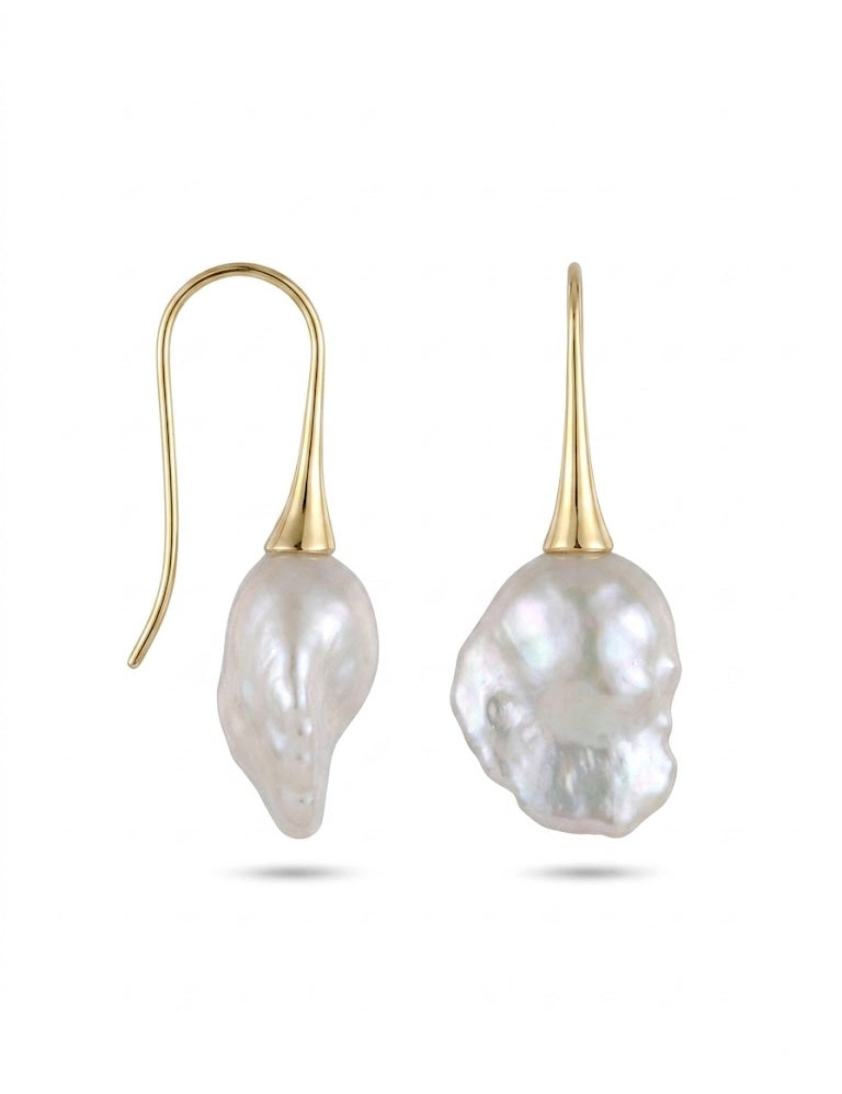 Baroque Pearl Drop Ear Hook Earrings gembea jewelry