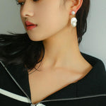 Baroque Pearl Drop Earrings - Gembea Jewelry