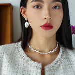 Baroque Pearl Drop Earrings-Gembea Jewelry