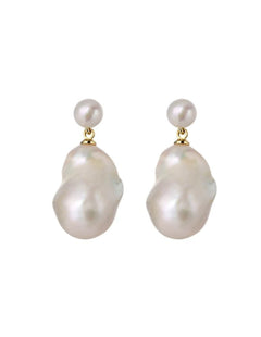 Baroque Pearl Drop Earrings gembea jewelry