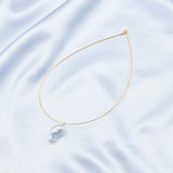 Baroque Pendant 18K Gold Chain Collar Necklace - Gembea Jewelry