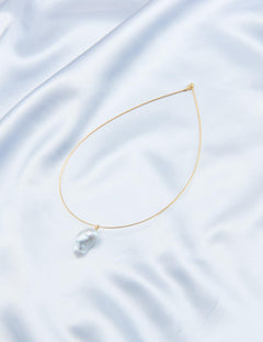 Baroque Pendant 18K Gold Chain Collar Necklace - Gembea Jewelry