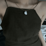 Baroque Pendant 18K Gold Chain Collar Necklace - Gembea Jewelry
