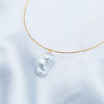 Baroque Pendant 18K Gold Chain Collar Necklace - Gembea Jewelry