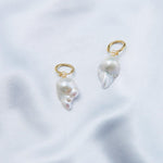 Baroque Pendant Hoop Earrings - Gembea Jewelry