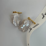 Baroque Pendant Hoop Earrings - Gembea Jewelry