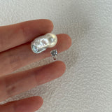 Baroque Pearl Zircon Ring
