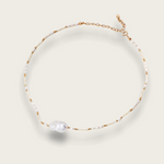 Baroque Pendant Rice Pearl Necklace gembea jewelry
