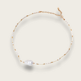 Baroque Pendant Rice Pearl Necklace gembea jewelry