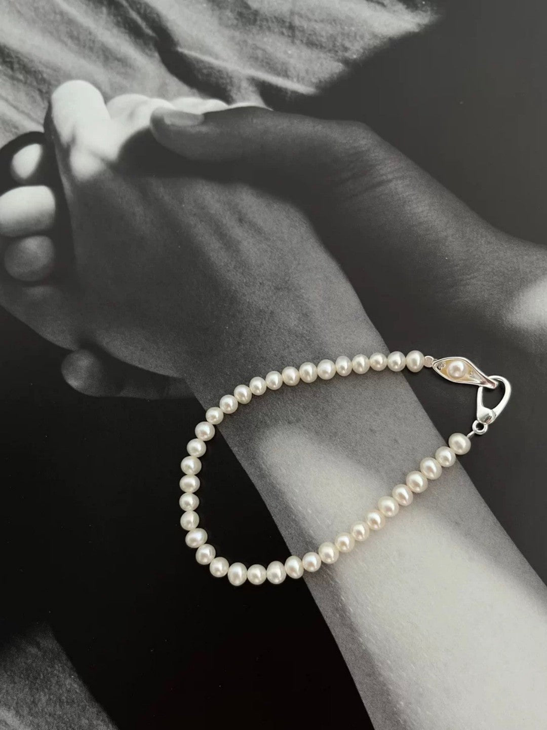 Bean Pod Freshwater Pearl Beaded Bracelet gembea jewelry