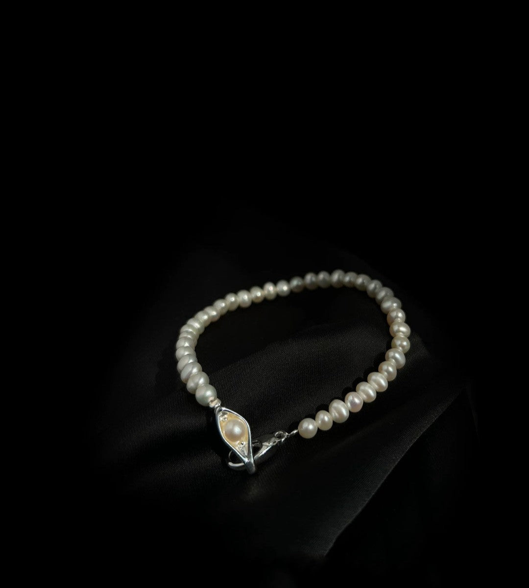 Bean Pod Freshwater Pearl Beaded Bracelet gembea jewelry