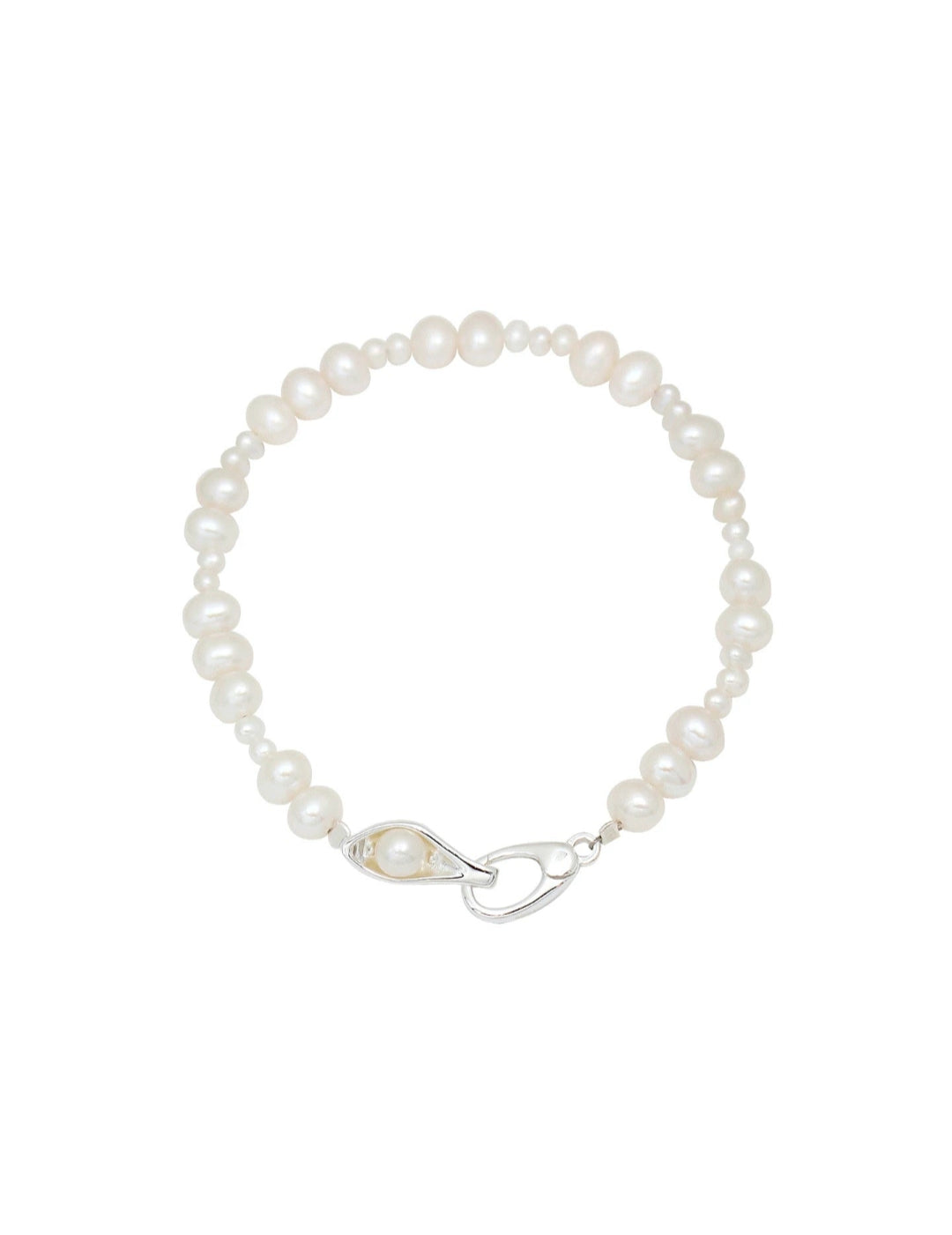 Bean Pod Irregular Freshwater Pearl Beaded Bracelet gembea jewelry