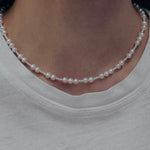Bean Pod Irregular Freshwater Pearl Beaded Necklace gembea jewelry