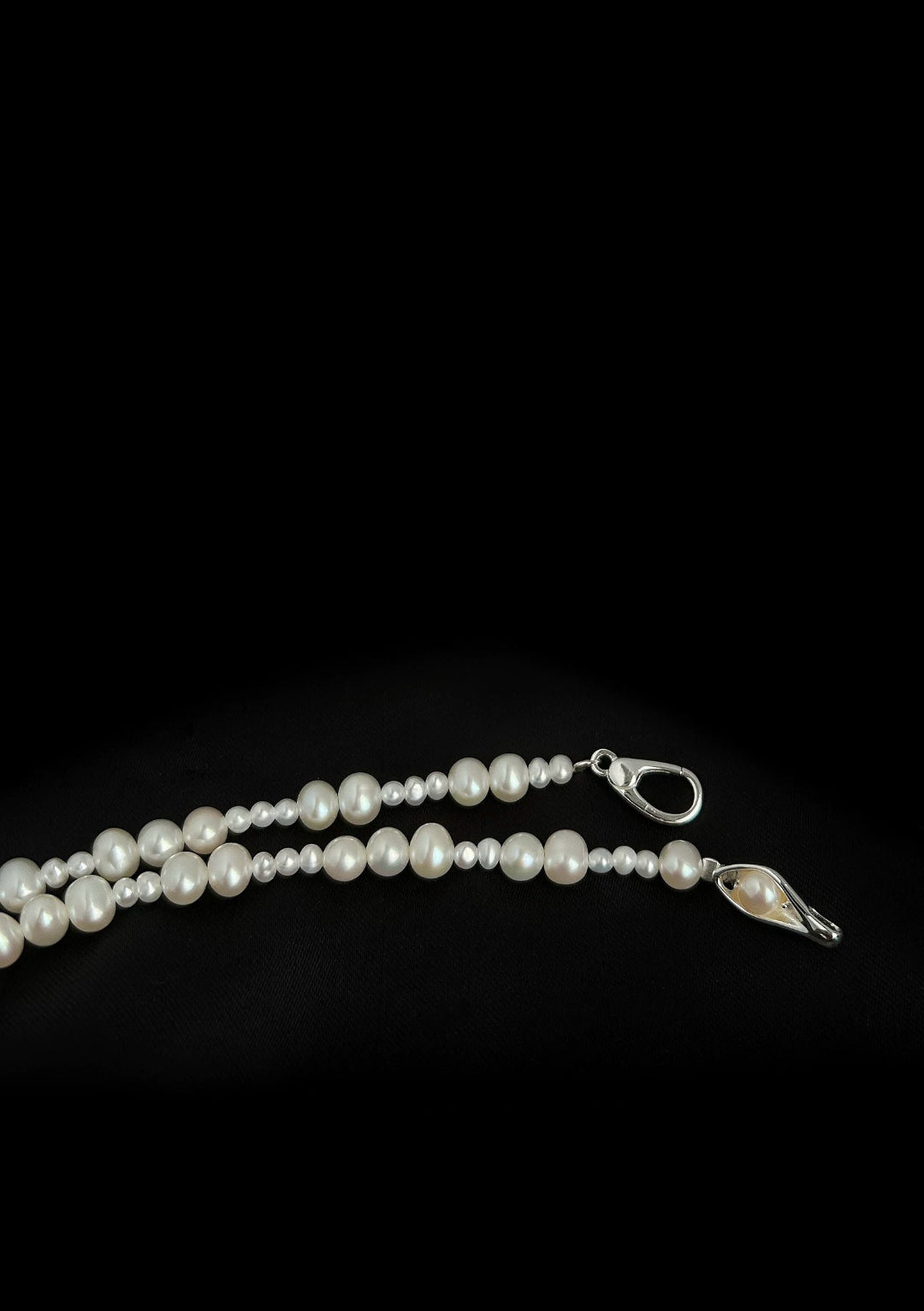 Bean Pod Irregular Freshwater Pearl Beaded Necklace gembea jewelry
