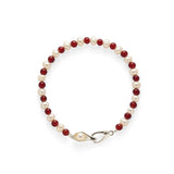 Bean Pod Red Agate Pearl Beaded Bracelet gembea jewelry