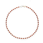 Bean Pod Red Agate Pearl Beaded Necklace gembea jewelry