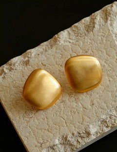 Irregular Brushed Stud Earrings - Gembea Jewelry