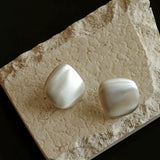 Irregular Brushed Stud Earrings - Gembea Jewelry