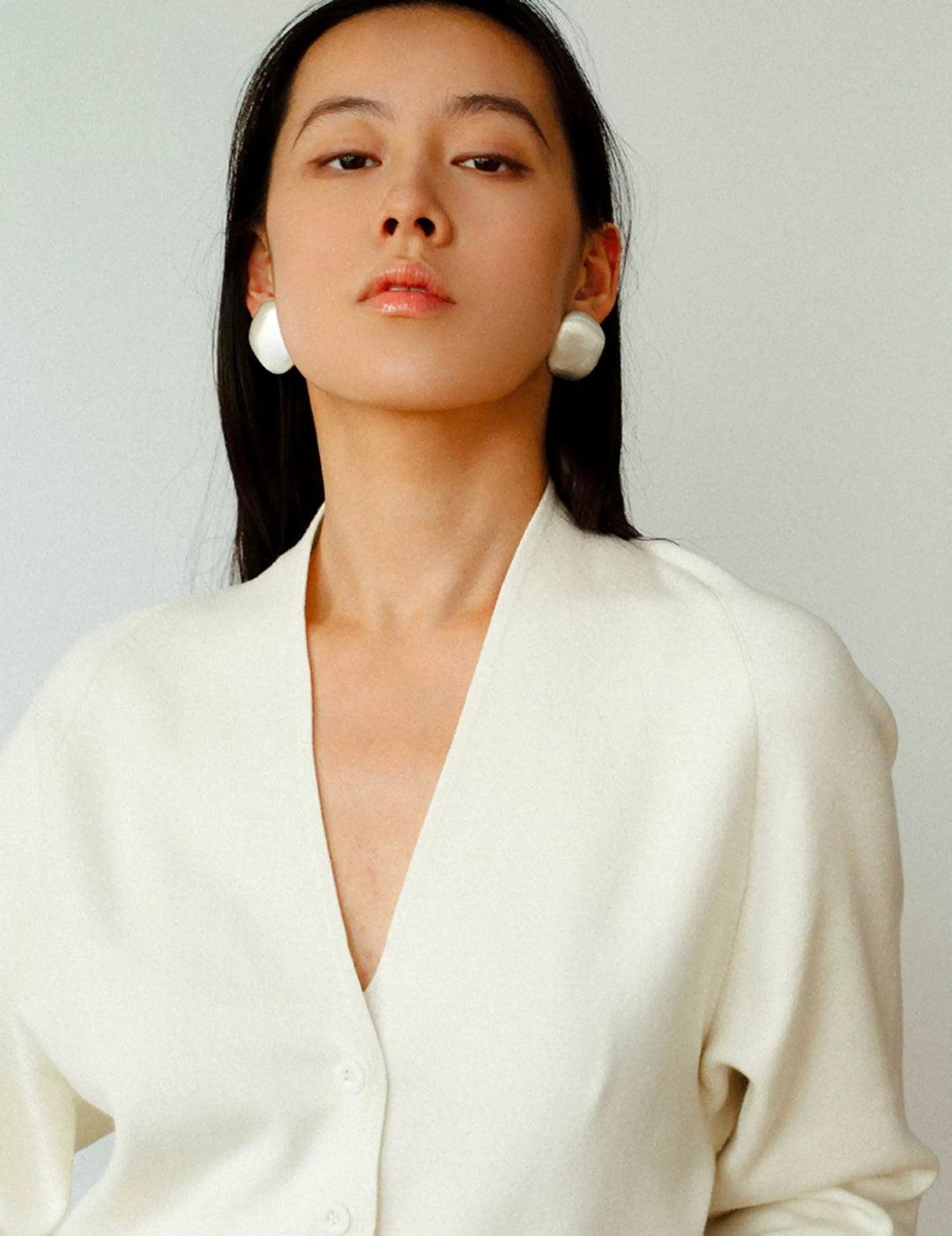 Irregular Brushed Stud Earrings - Gembea Jewelry