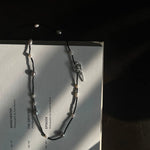 Black Round Tube Freshwater Pearl Necklace gembea jewelry
