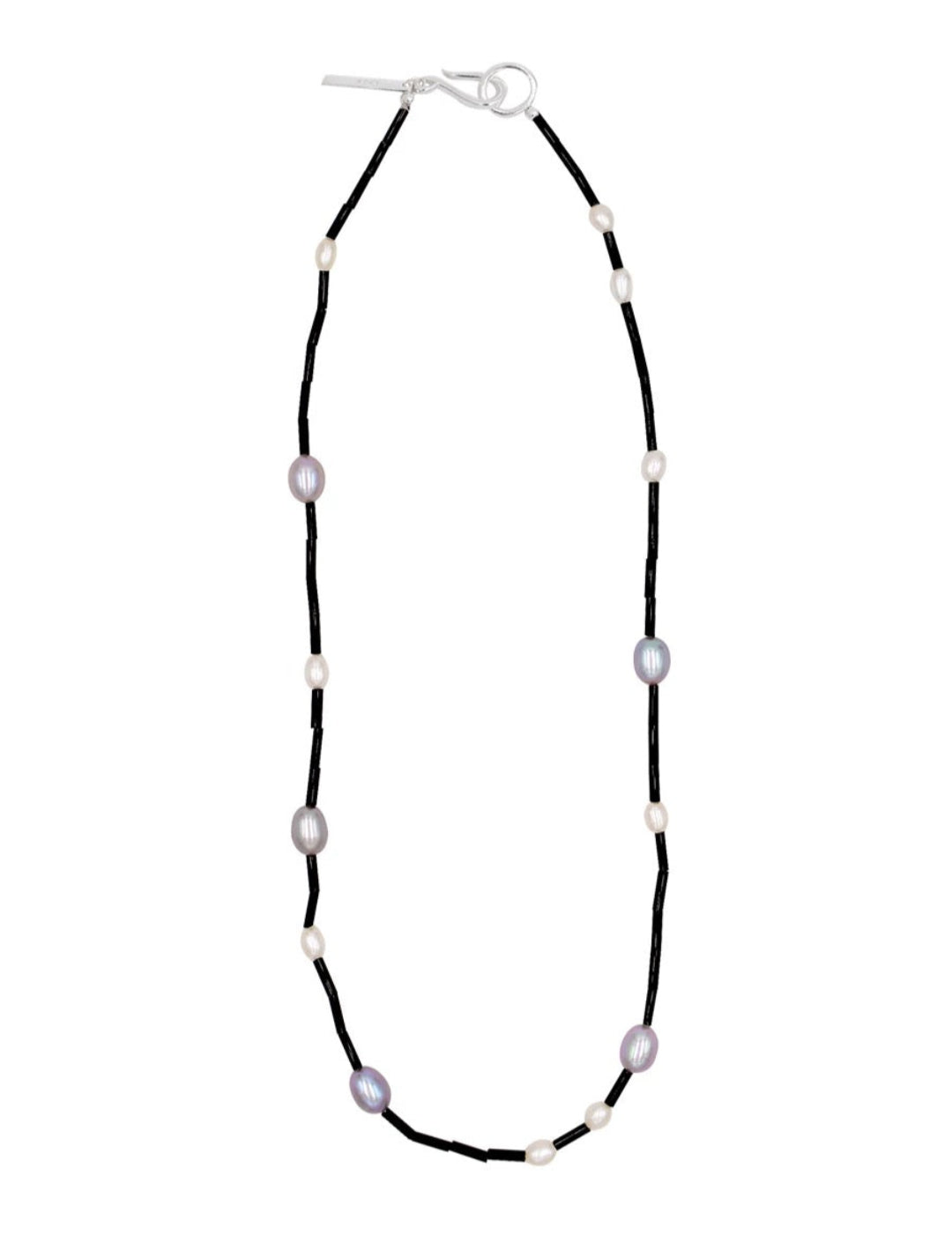 Black Round Tube Freshwater Pearl Necklace gembea jewelry