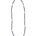 Black Round Tube Freshwater Pearl Necklace gembea jewelry