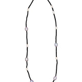 Black Round Tube Freshwater Pearl Necklace gembea jewelry