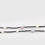 Black Round Tube Freshwater Pearl Necklace gembea jewelry